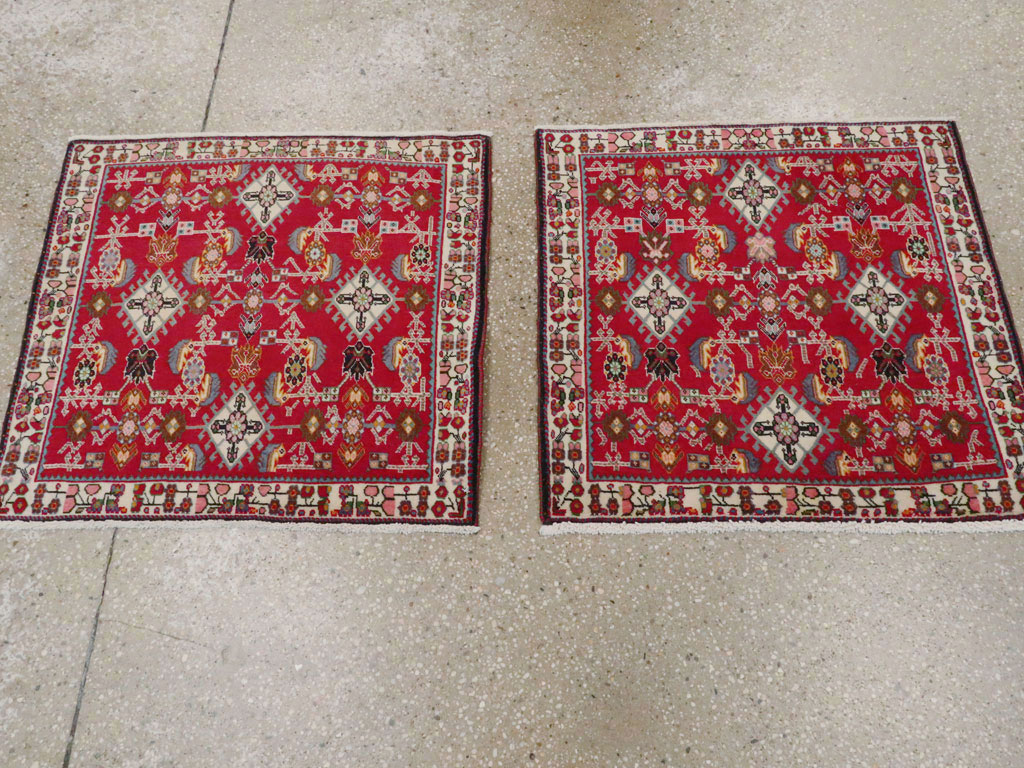 Vintage Persian Shiraz Square Rug (Pair: 1 of 4), No.24741 - Gss