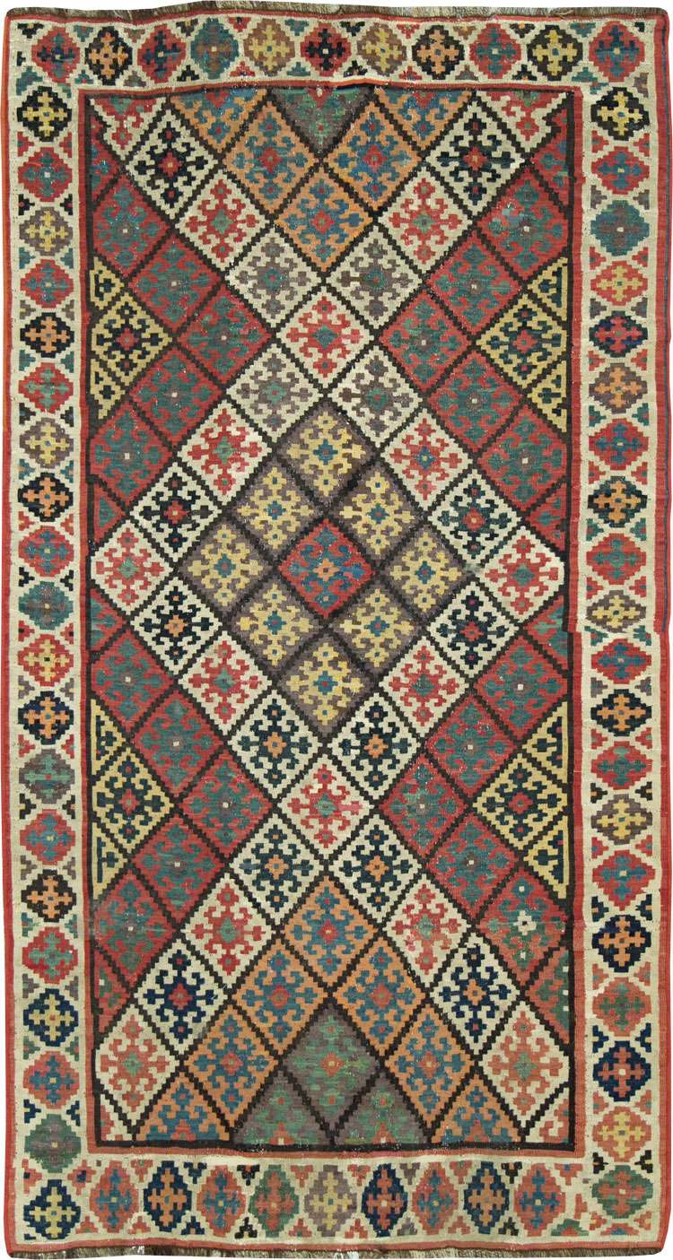 Antique Persian Flat-weave Kilim, No.24747 - Gss