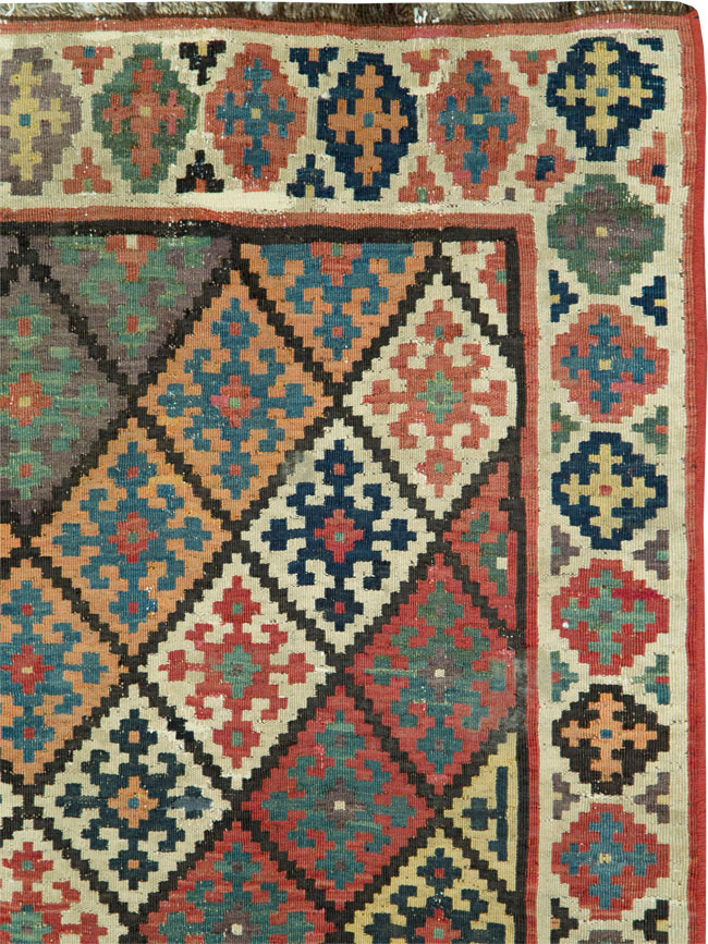 Antique Persian Flat-weave Kilim, No.24747 - Gss