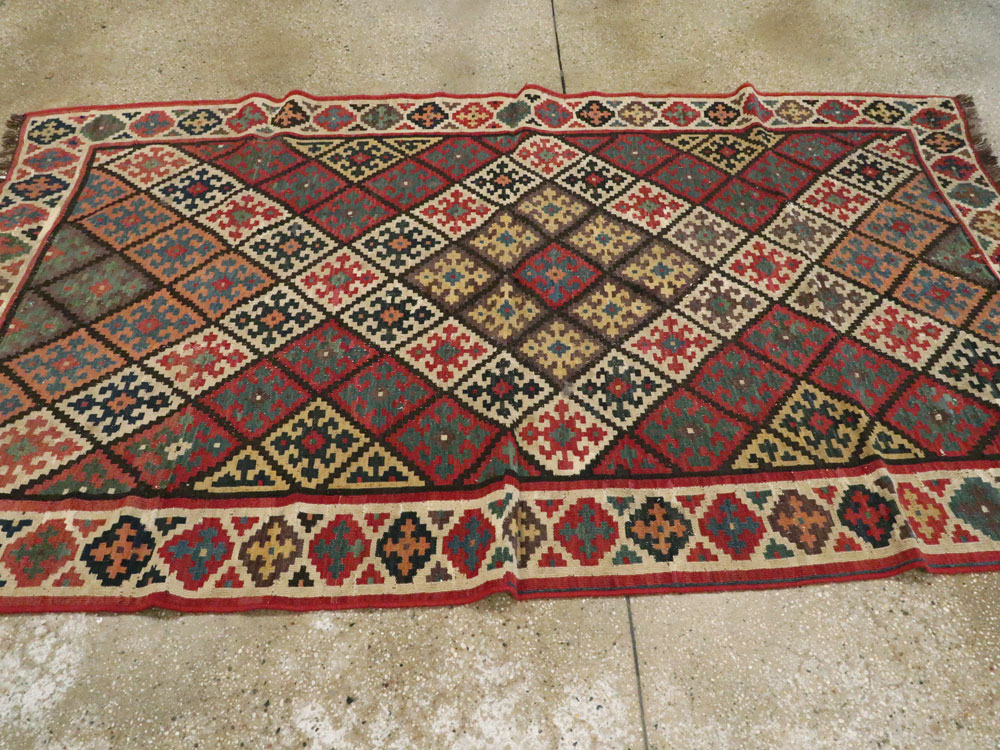 Antique Persian Flat-weave Kilim, No.24747 - Gss