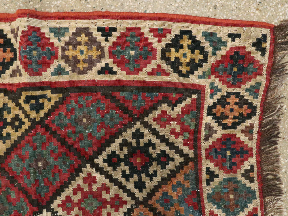 Antique Persian Flat-weave Kilim, No.24747 - Gss