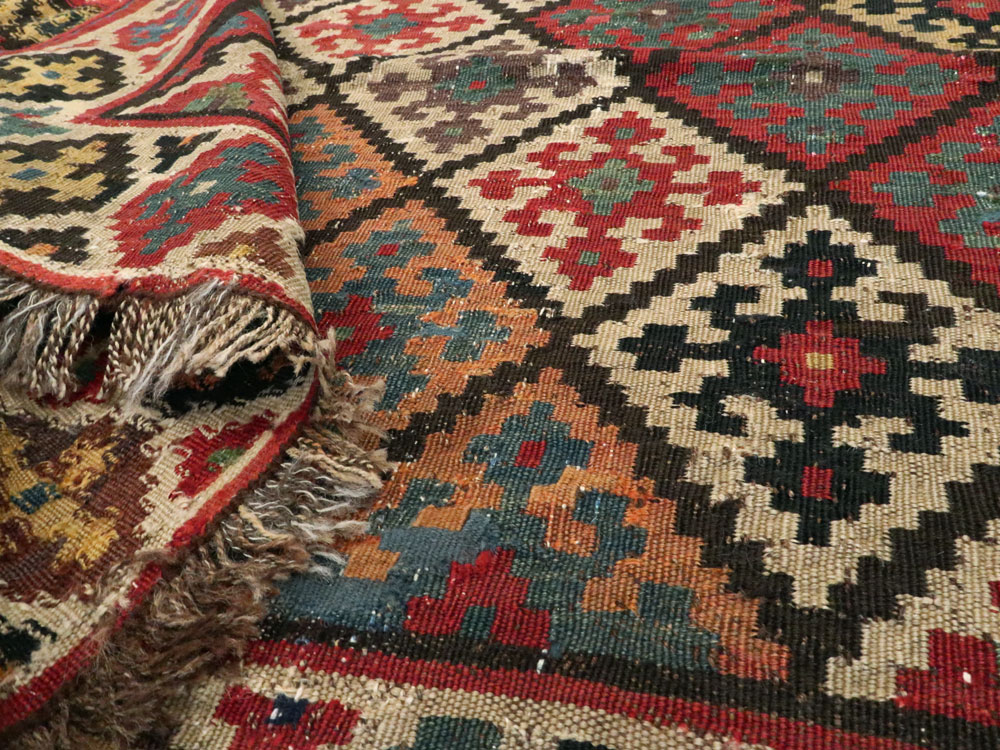 Antique Persian Flat-weave Kilim, No.24747 - Gss