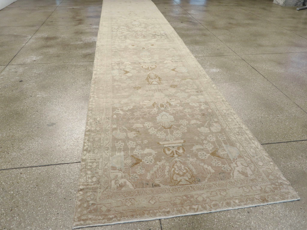 Vintage Persian Malayer Wide Gallery Runner, No.24753 - Gss