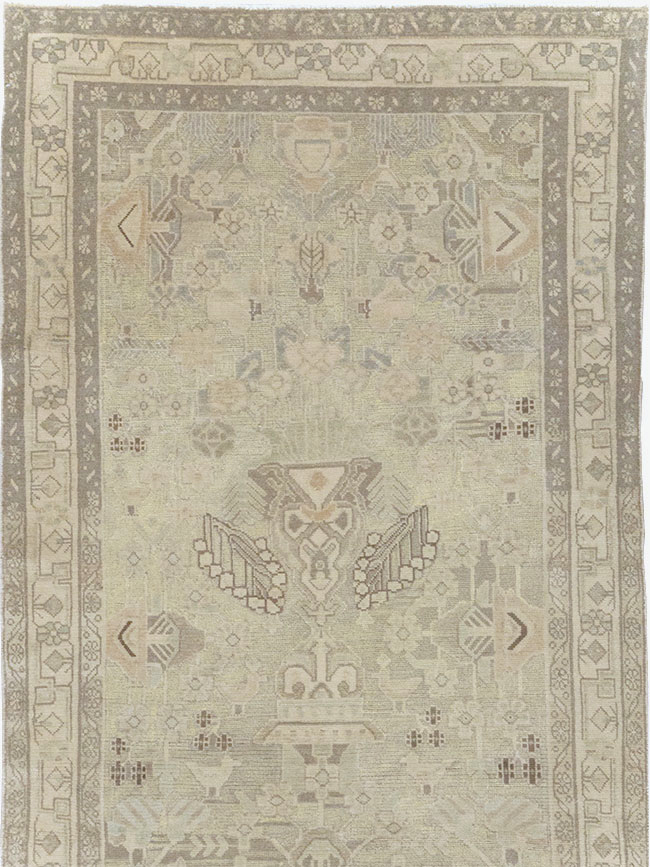 Vintage Persian Malayer Wide Gallery Runner, No.24754 - Gss