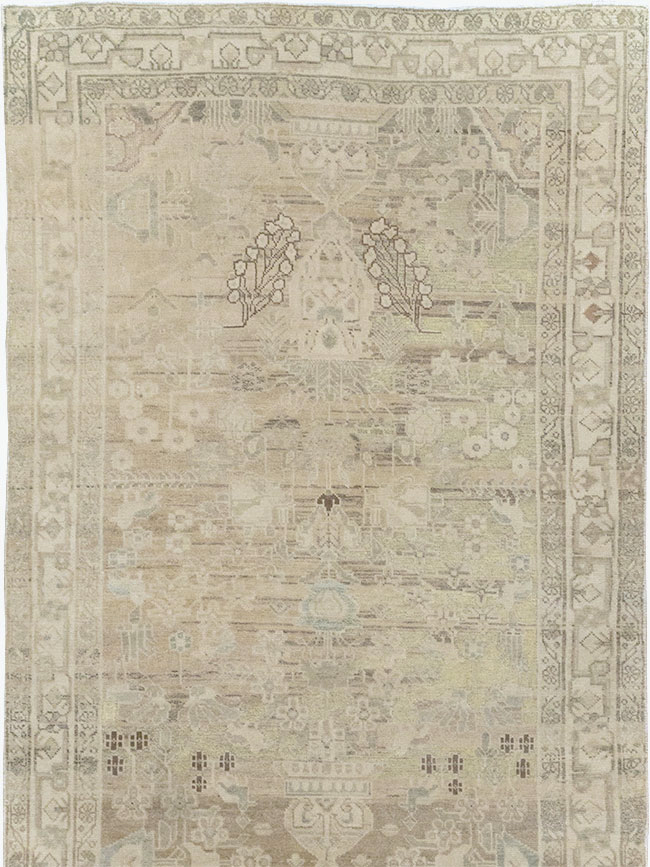 Vintage Persian Malayer Wide Gallery Runner, No.24754 - Gss