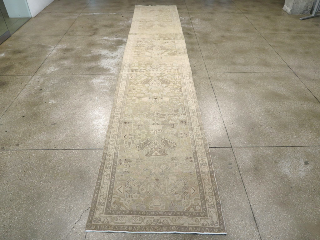 Vintage Persian Malayer Wide Gallery Runner, No.24754 - Gss