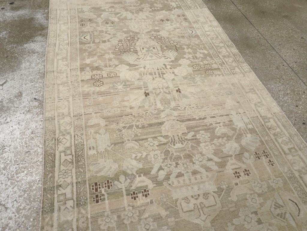 Vintage Persian Malayer Wide Gallery Runner, No.24754 - Gss