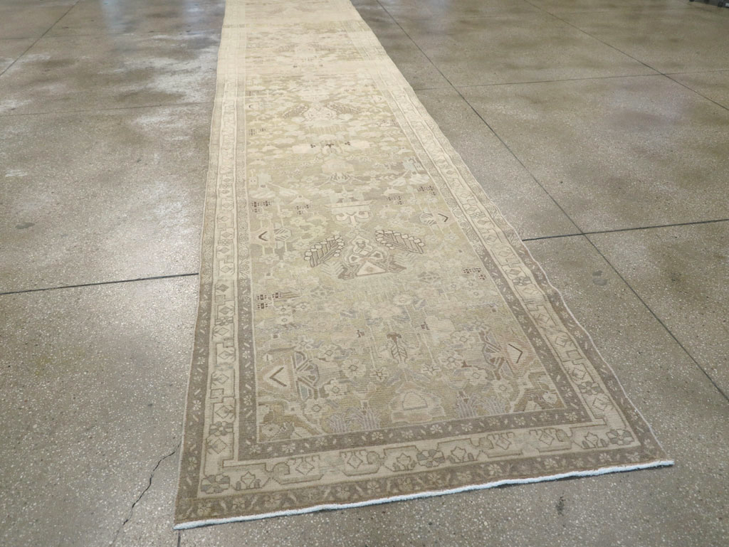Vintage Persian Malayer Wide Gallery Runner, No.24754 - Gss