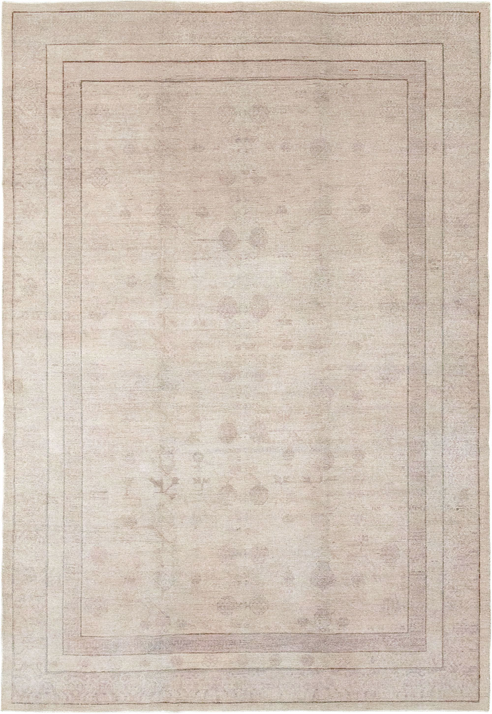 Vintage East Turkestan Khotan Carpet, No.24762 - Gss