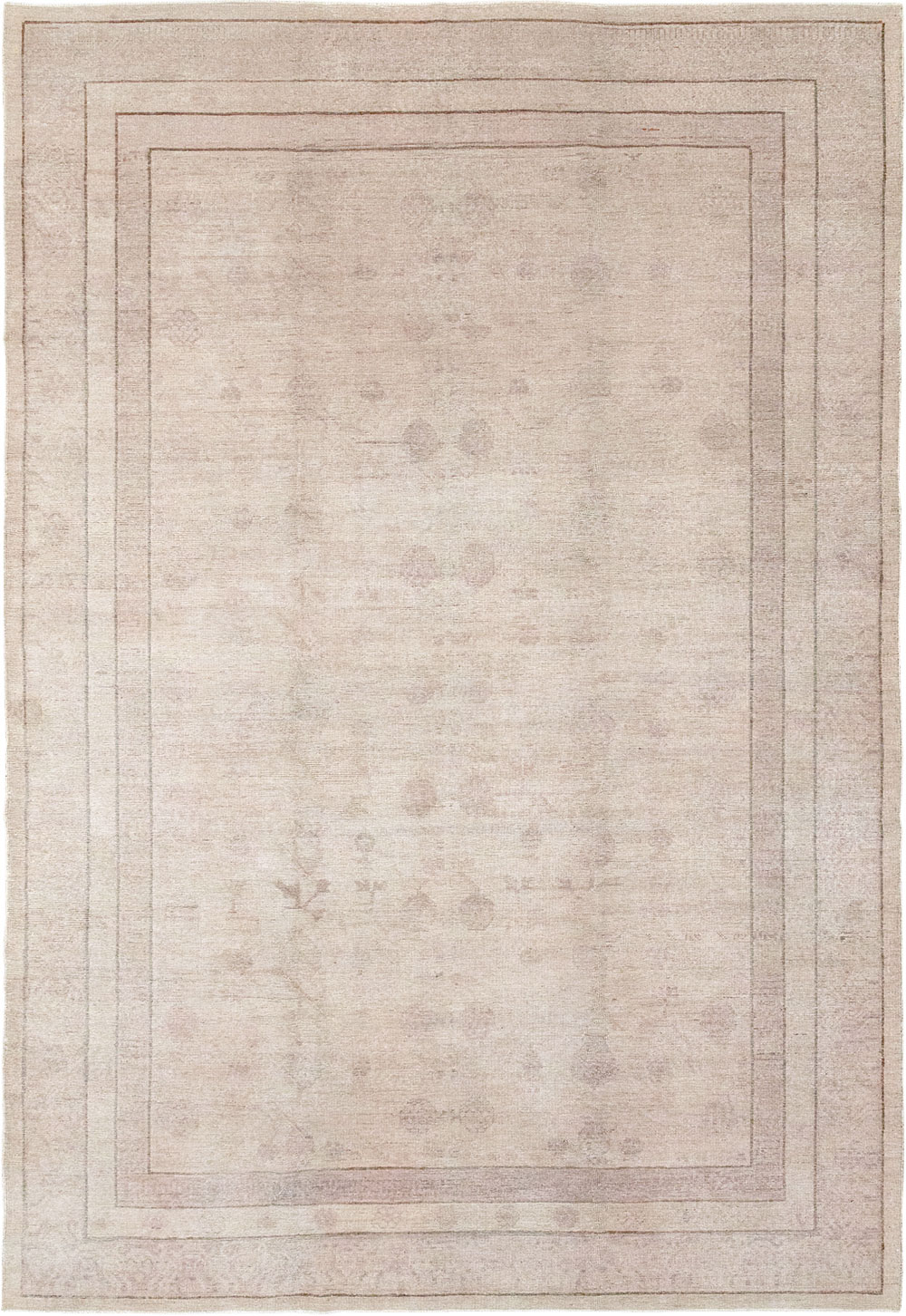 Vintage East Turkestan Khotan Carpet, No.24762 - Gss