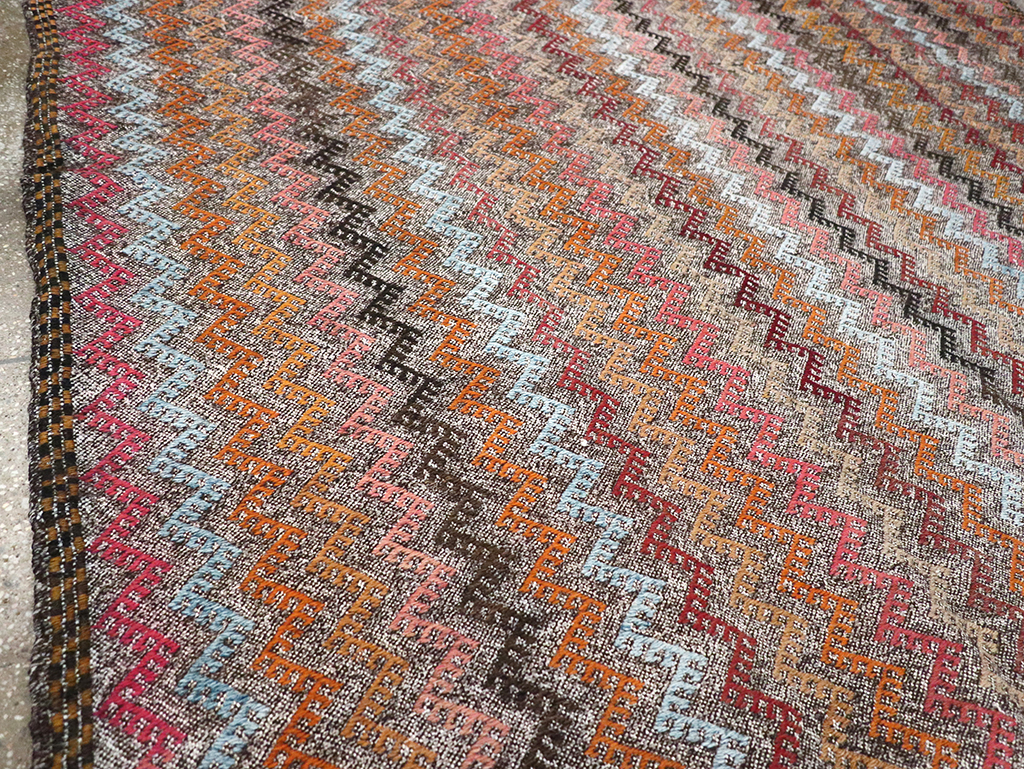 Vintage Turkish Flatweave Kilim, No.24800 - Gss