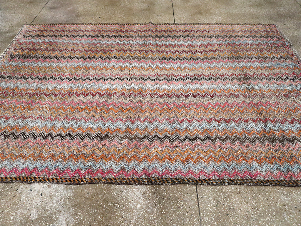 Vintage Turkish Flatweave Kilim, No.24800 - Gss