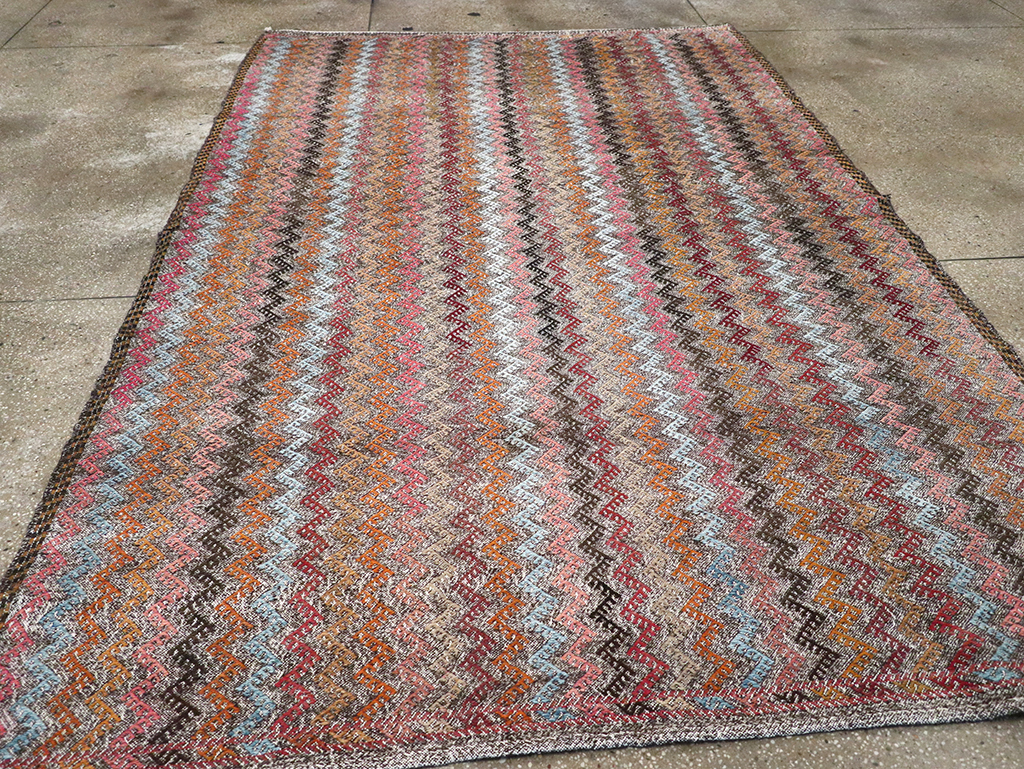Vintage Turkish Flatweave Kilim, No.24800 - Gss