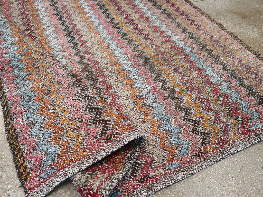 Vintage Turkish Flatweave Kilim, No.24800 - Gss