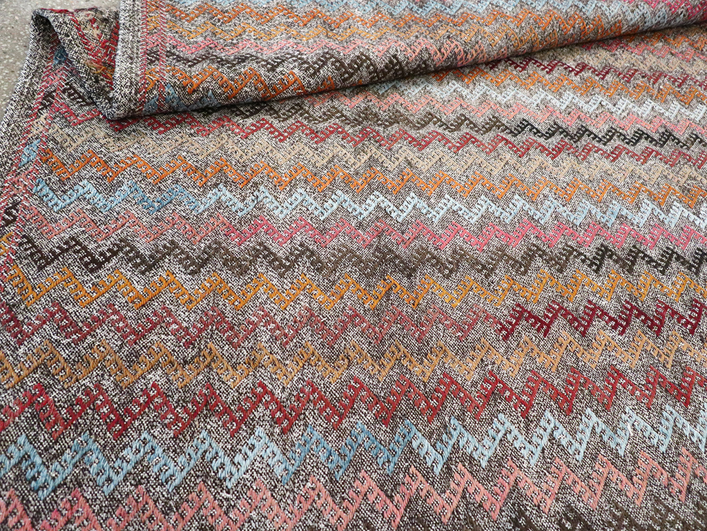 Vintage Turkish Flatweave Kilim, No.24800 - Gss