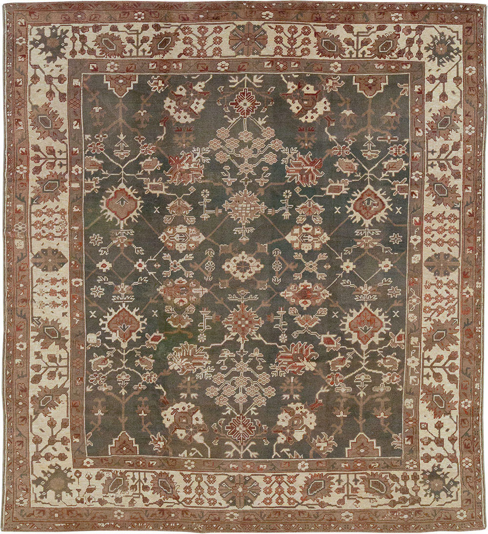 Antique Turkish Oushak Carpet, No.24821 - Gss