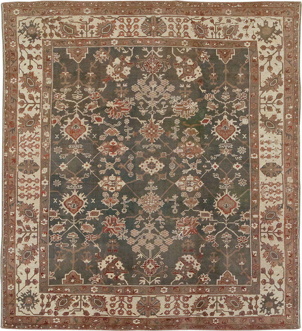 Antique Turkish Oushak Carpet, No.24821 - Gss