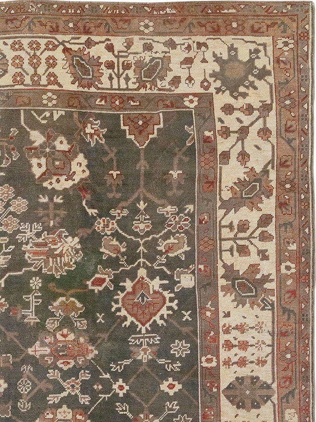 Antique Turkish Oushak Carpet, No.24821 - Gss