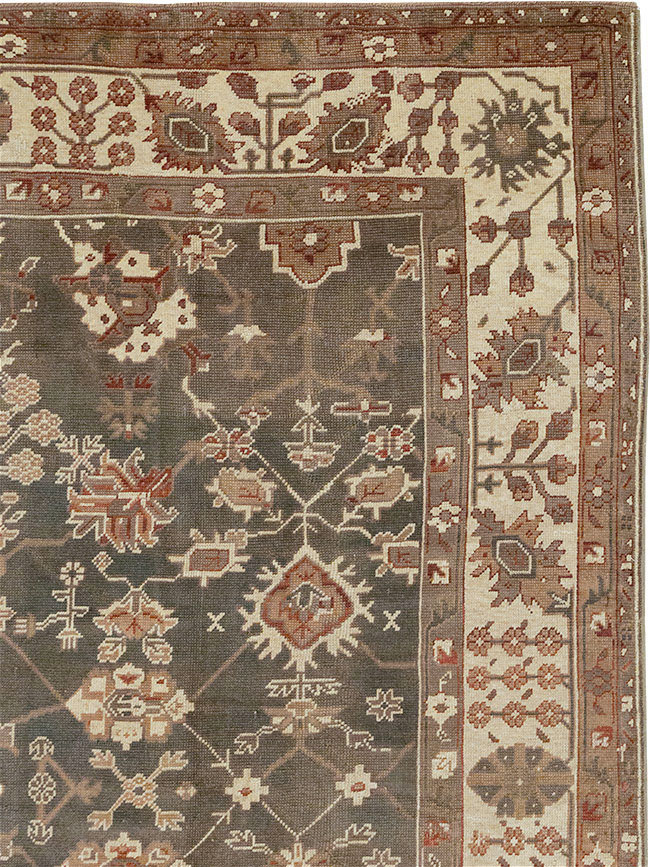 Antique Turkish Oushak Carpet, No.24821 - Gss
