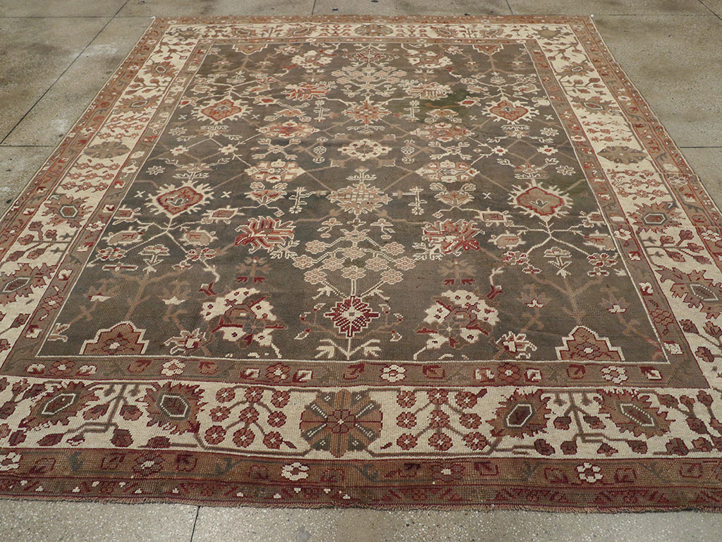 Antique Turkish Oushak Carpet, No.24821 - Gss