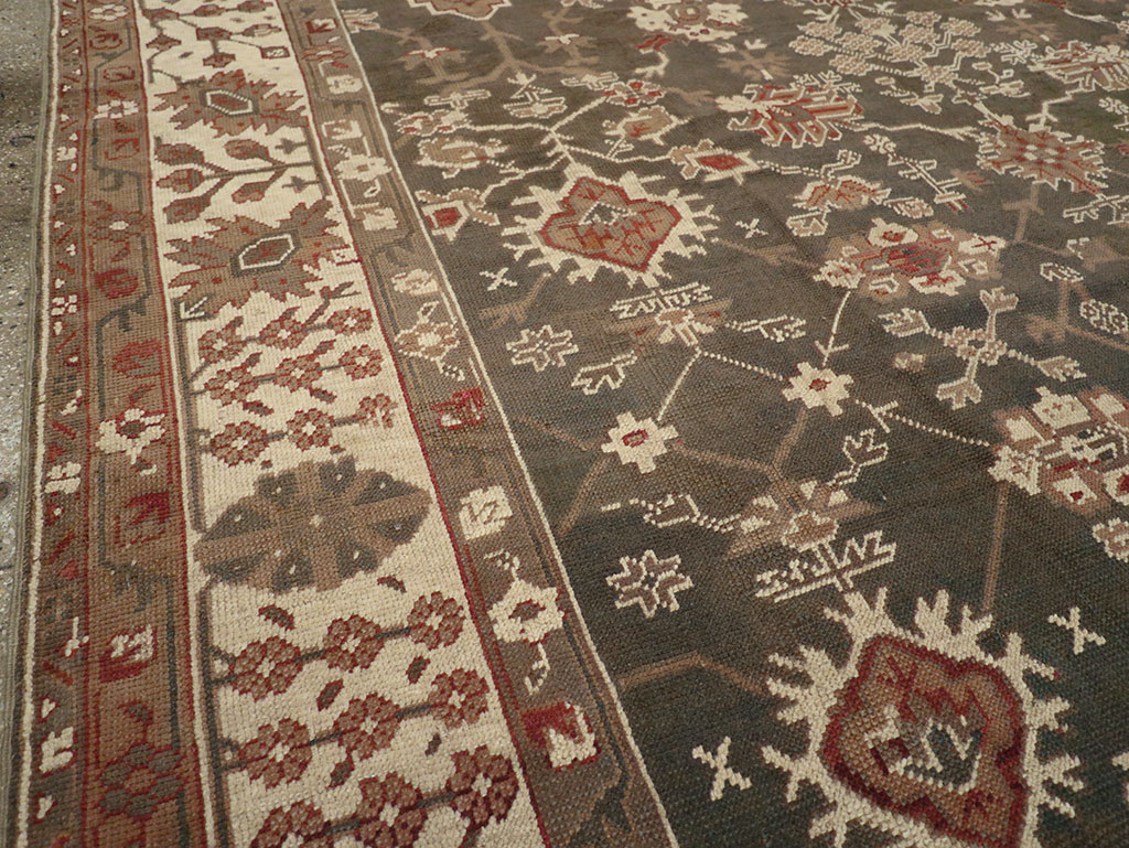 Antique Turkish Oushak Carpet, No.24821 - Gss