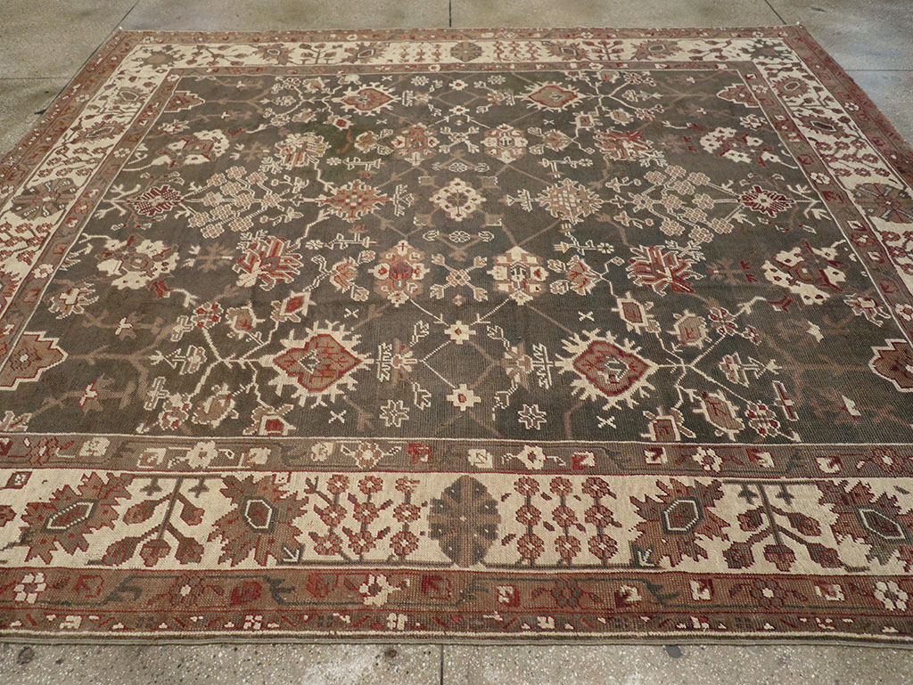 Antique Turkish Oushak Carpet, No.24821 - Gss