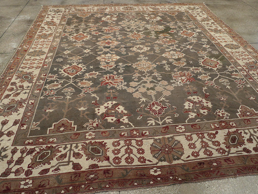 Antique Turkish Oushak Carpet, No.24821 - Gss