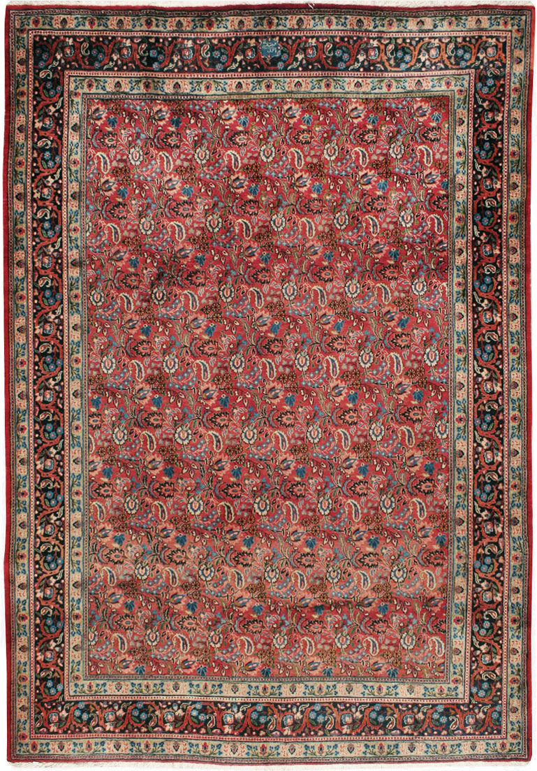 Vintage Persian Mashad Carpet, No.24825 - Gss