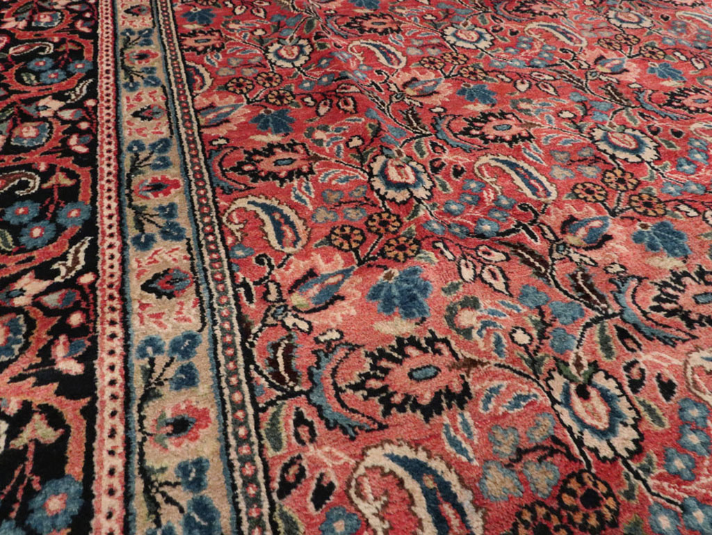Vintage Persian Mashad Carpet, No.24825 - Gss