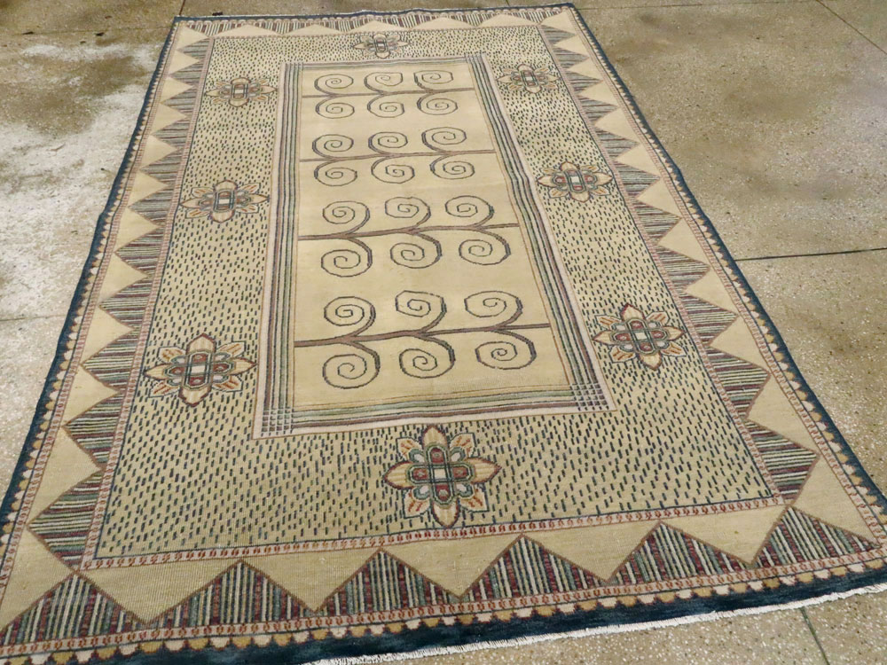 Vintage Indian Modern Rug, No.24834 - Gss