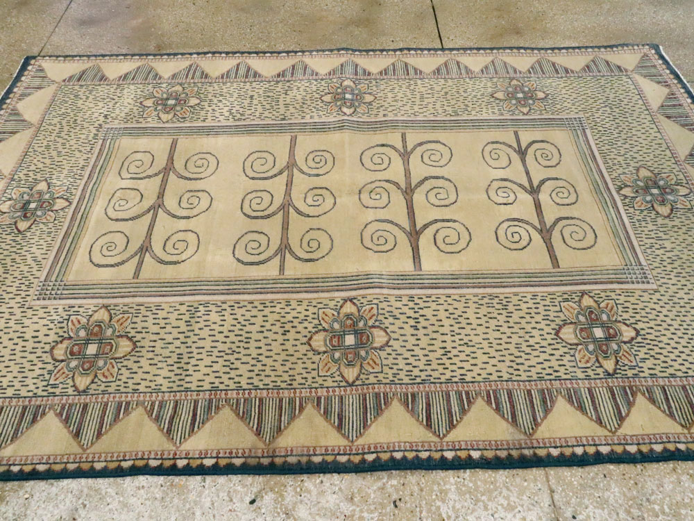 Vintage Indian Modern Rug, No.24834 - Gss