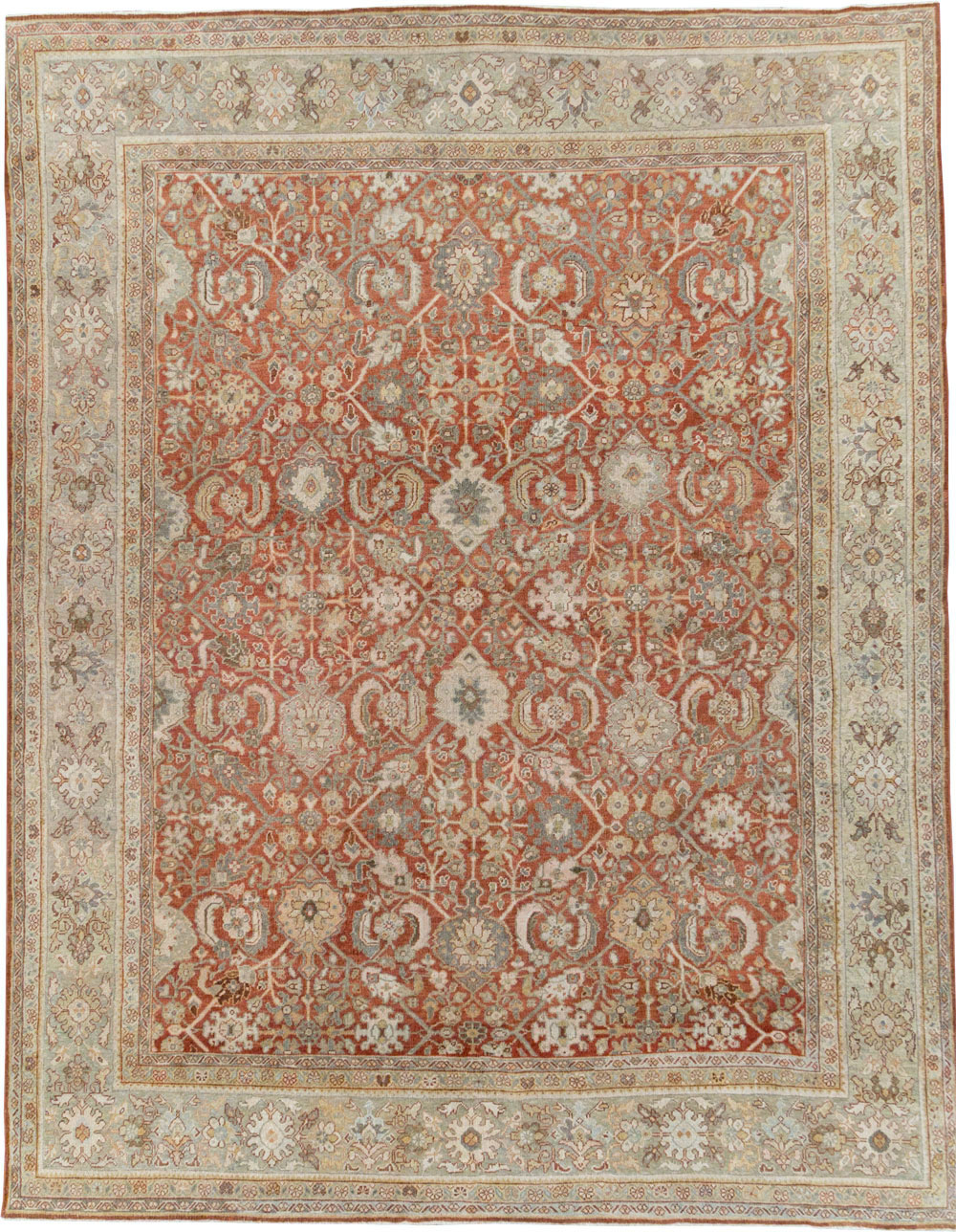 Antique Persian Mahal Room Size Carpet, No.24847 - Gss