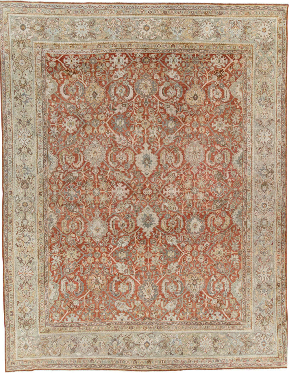Antique Persian Mahal Room Size Carpet, No.24847 - Gss