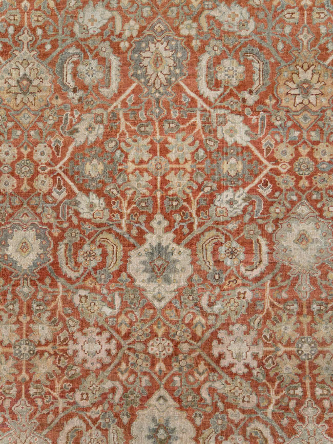 Antique Persian Mahal Room Size Carpet, No.24847 - Gss