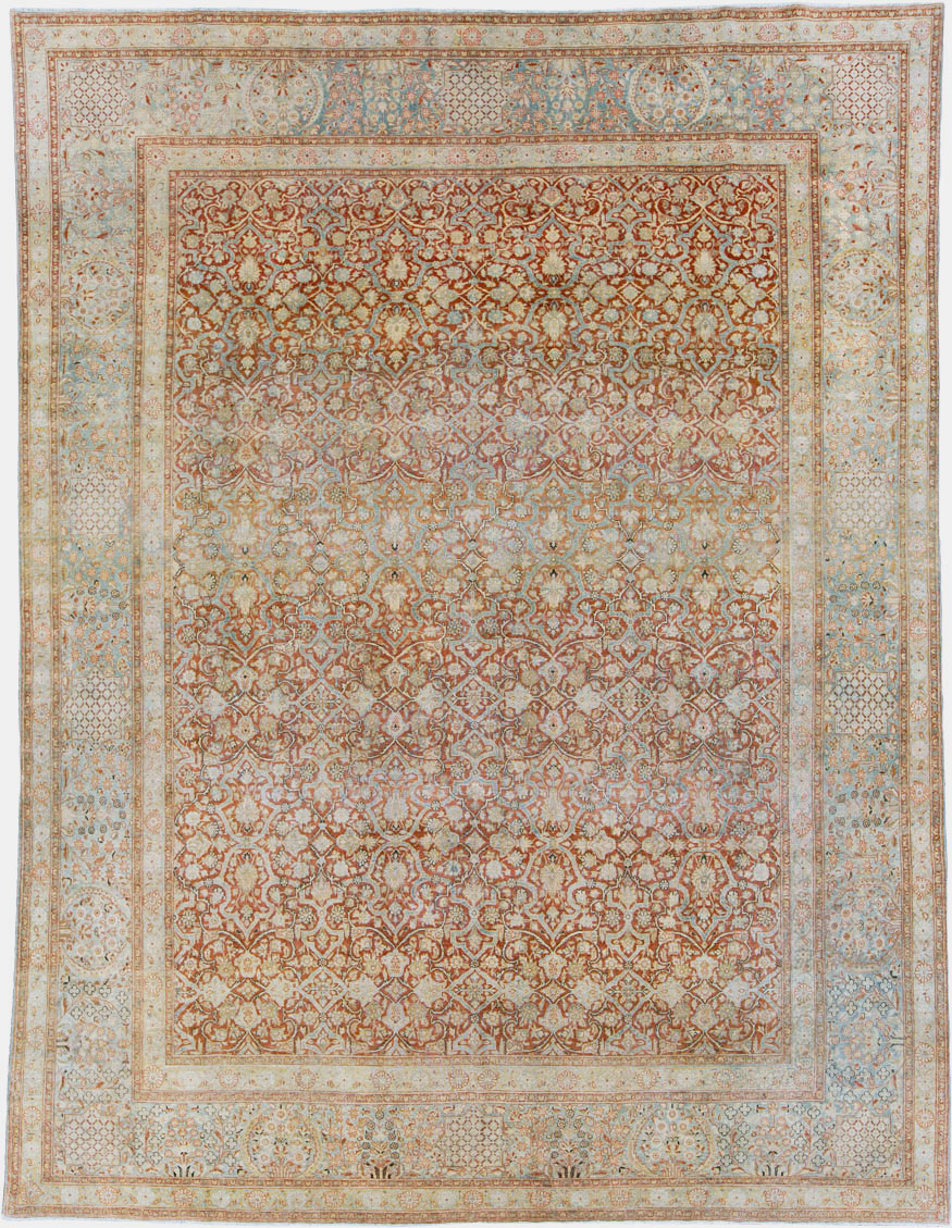 Antique Persian Kashan Carpet, No.24856 - Gss