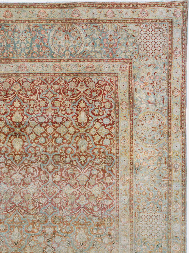 Antique Persian Kashan Carpet, No.24856 - Gss