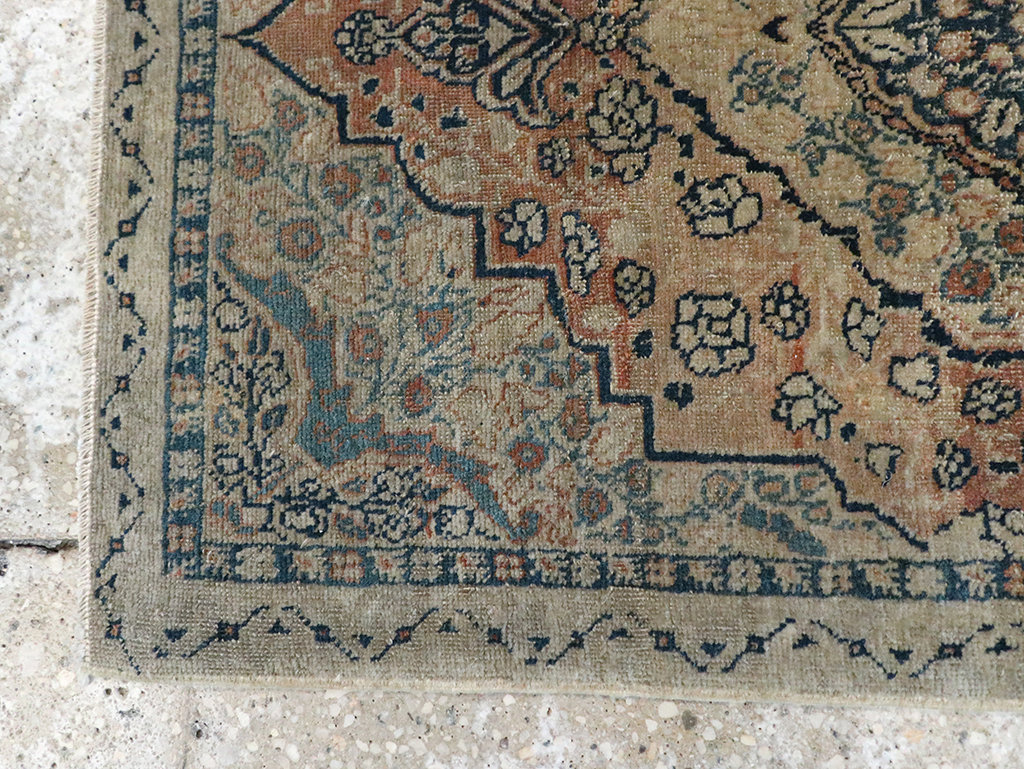 Antique Persian Tabriz Hagi Jalili Throw Rug, No.24874 - Gss
