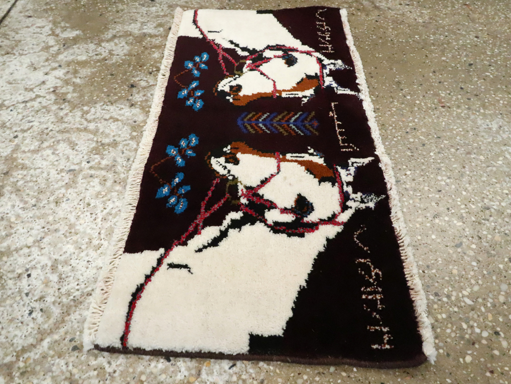 Vintage Persian Baluch Pictorial Rug, No.24892 - Gss