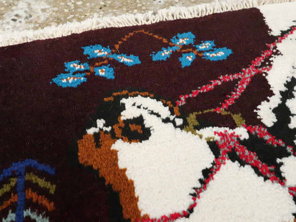 Vintage Persian Baluch Pictorial Rug, No.24892 - Gss