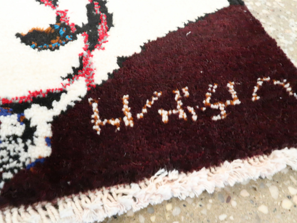 Vintage Persian Baluch Pictorial Rug, No.24892 - Gss