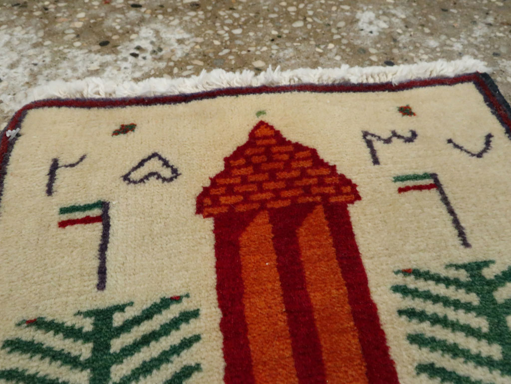 Vintage Persian Baluch Pictorial Rug, No.24894 - Gss