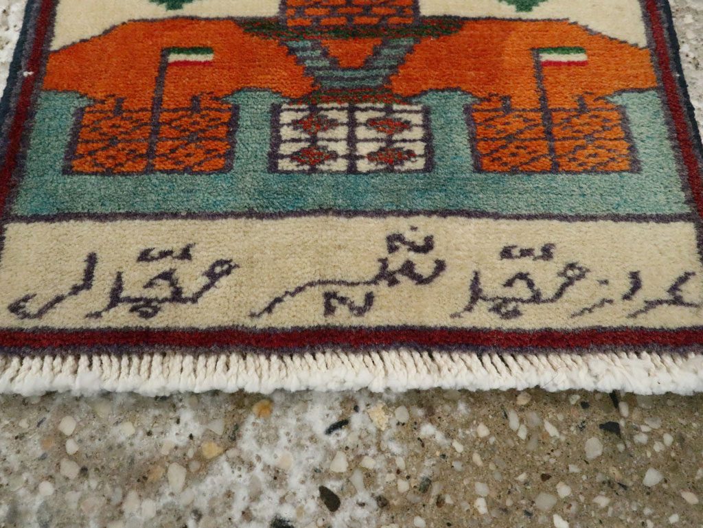 Vintage Persian Baluch Pictorial Rug, No.24894 - Gss