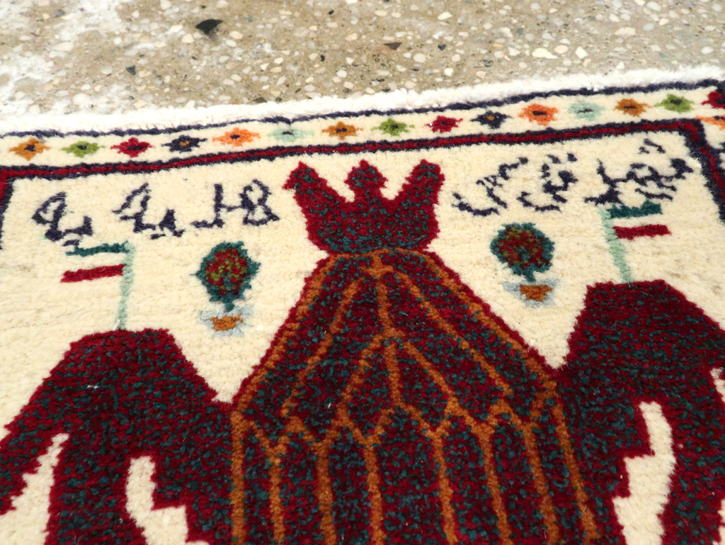 Vintage Persian Pictorial Baluch Rug (Pair: 1 of 2), No.24896 - Gss