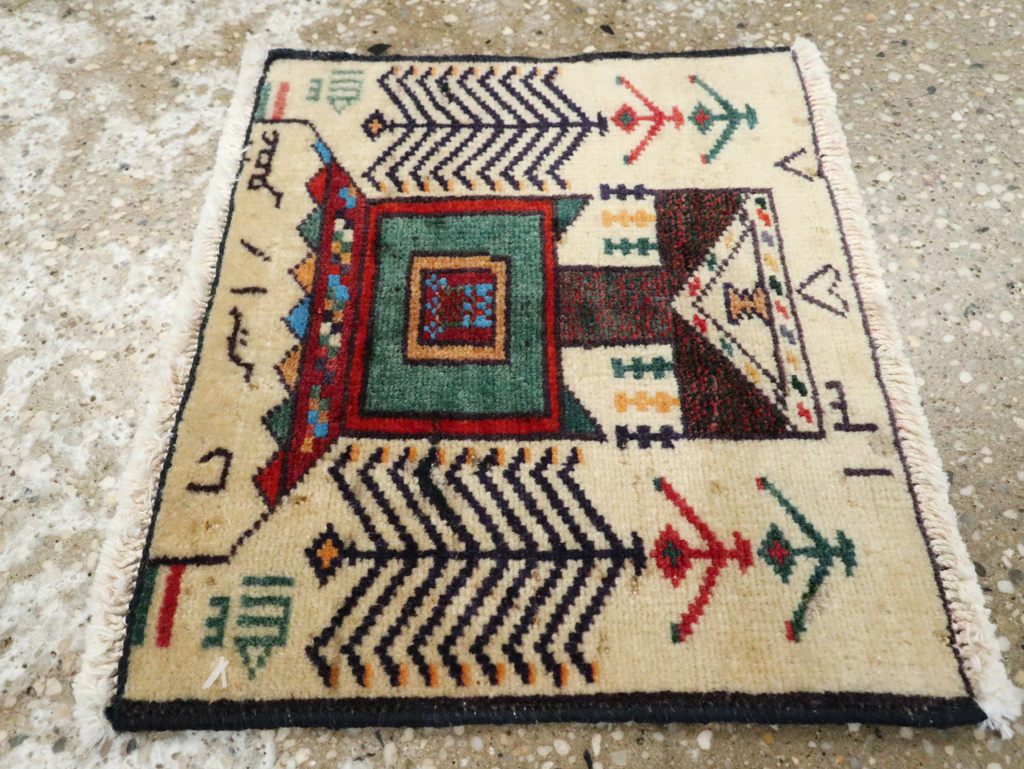 Vintage Persian Baluch Pictorial Rug (Pair: 1 of 2), No.24897 - Gss