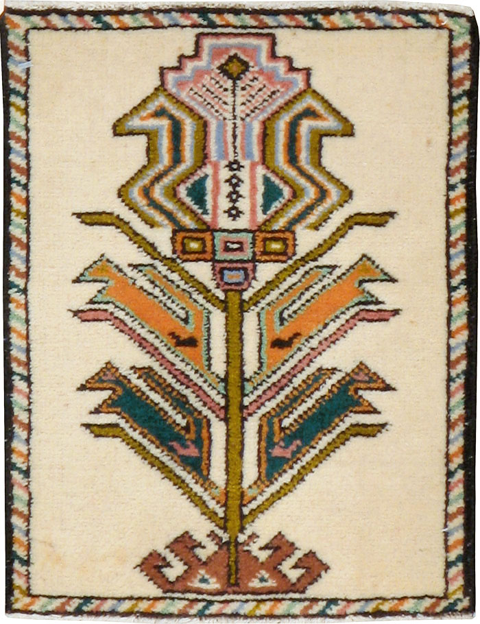 Vintage Persian Baluch Pictorial Rug, No.24898 - Gss