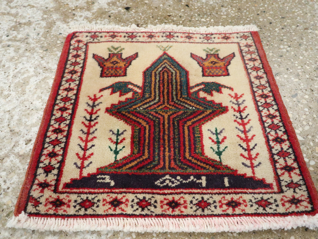 Vintage Persian Pictorial Baluch Rug (Pair: 1 of 2), No.24899 - Gss