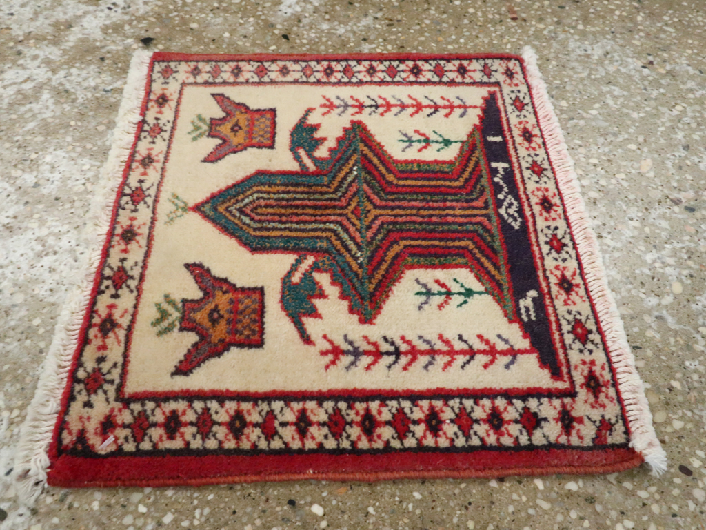 Vintage Persian Pictorial Baluch Rug (Pair: 1 of 2), No.24899 - Gss