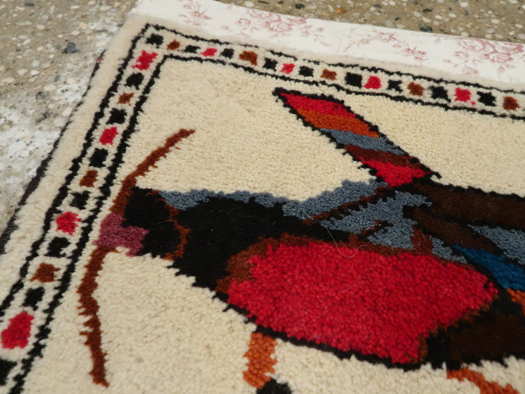 Vintage Persian Baluch Pictorial Rug, No.24901 - Gss