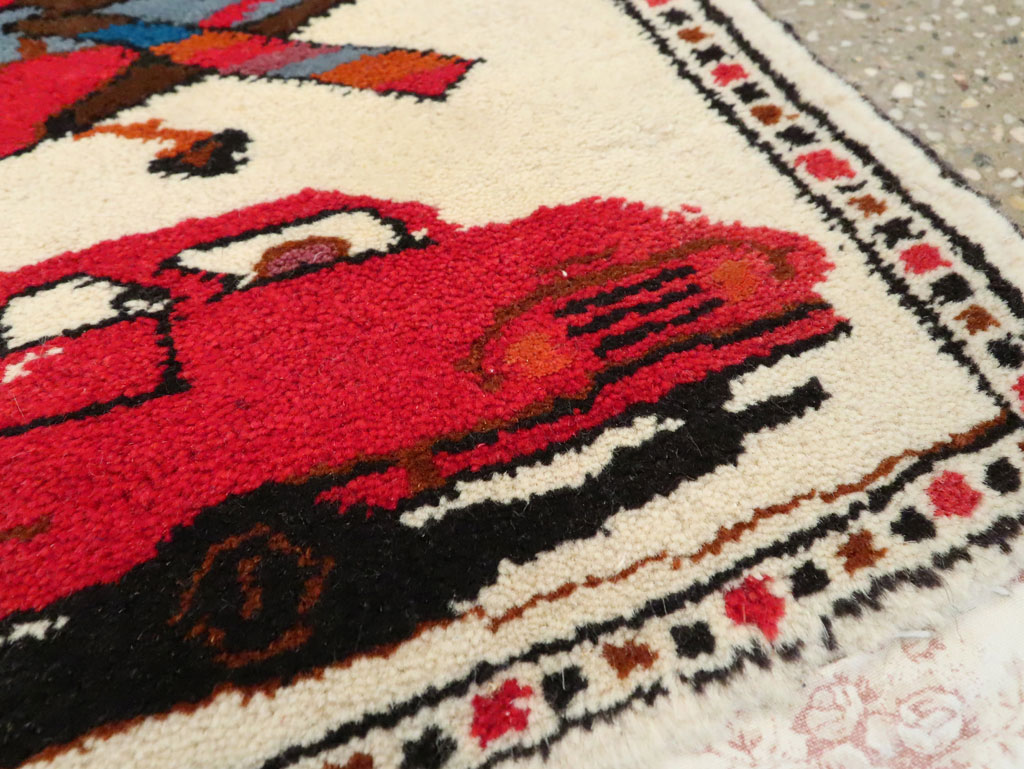 Vintage Persian Baluch Pictorial Rug, No.24901 - Gss