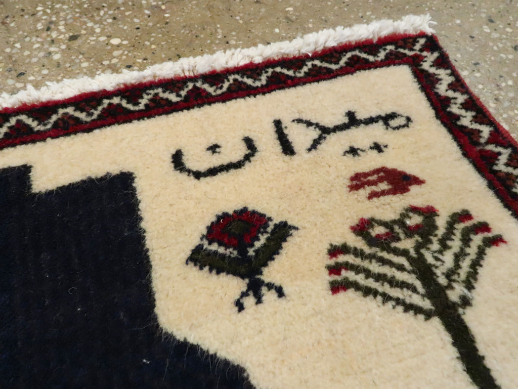 Vintage Persian Baluch Pictorial Rug, No.24902 - Gss